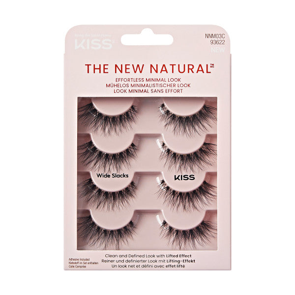 KISS The New Natural False Eyelashes Full Strip Lash Multipack, &