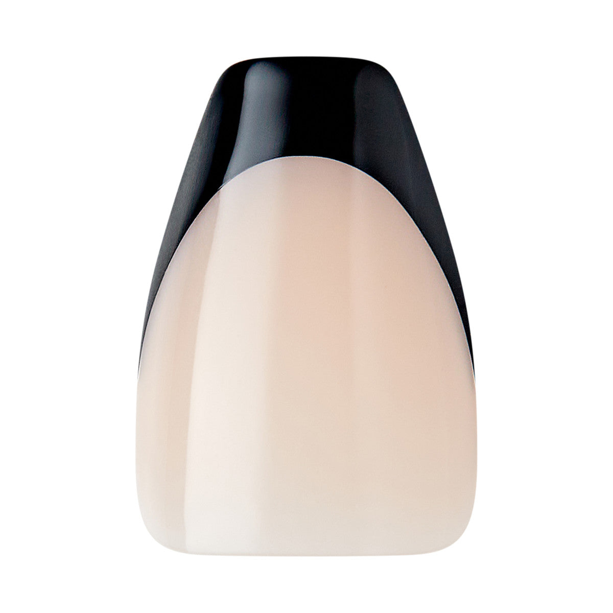 KISS Salon Acrylic French Color Press-On Nails, ‘Flame’, Černá, Short Coffin, 31 ks