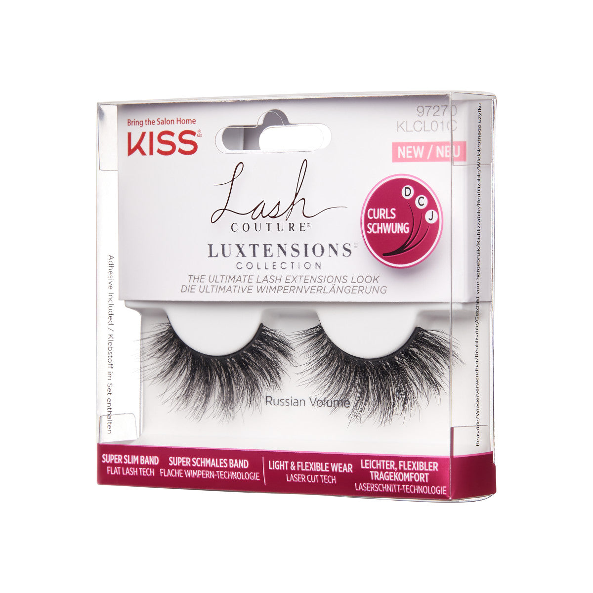 KISS Lash Couture LuXtensions Collection False Eyelashes, ‘Russian Volume’ - 1 Pair
