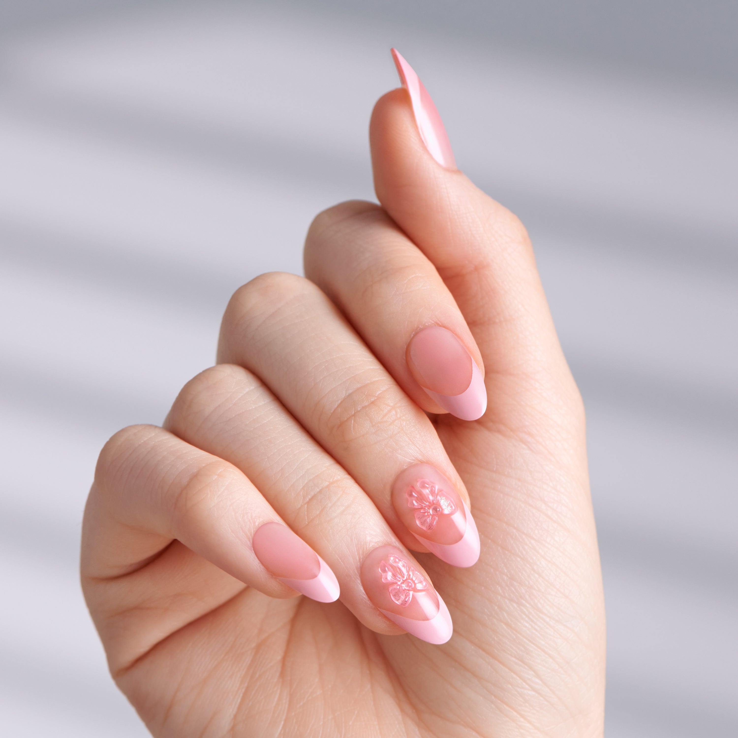 Kiss Impress Press On Nails Almond, ‘Glow Muse’, Růžová, Střední, 30 Kusů