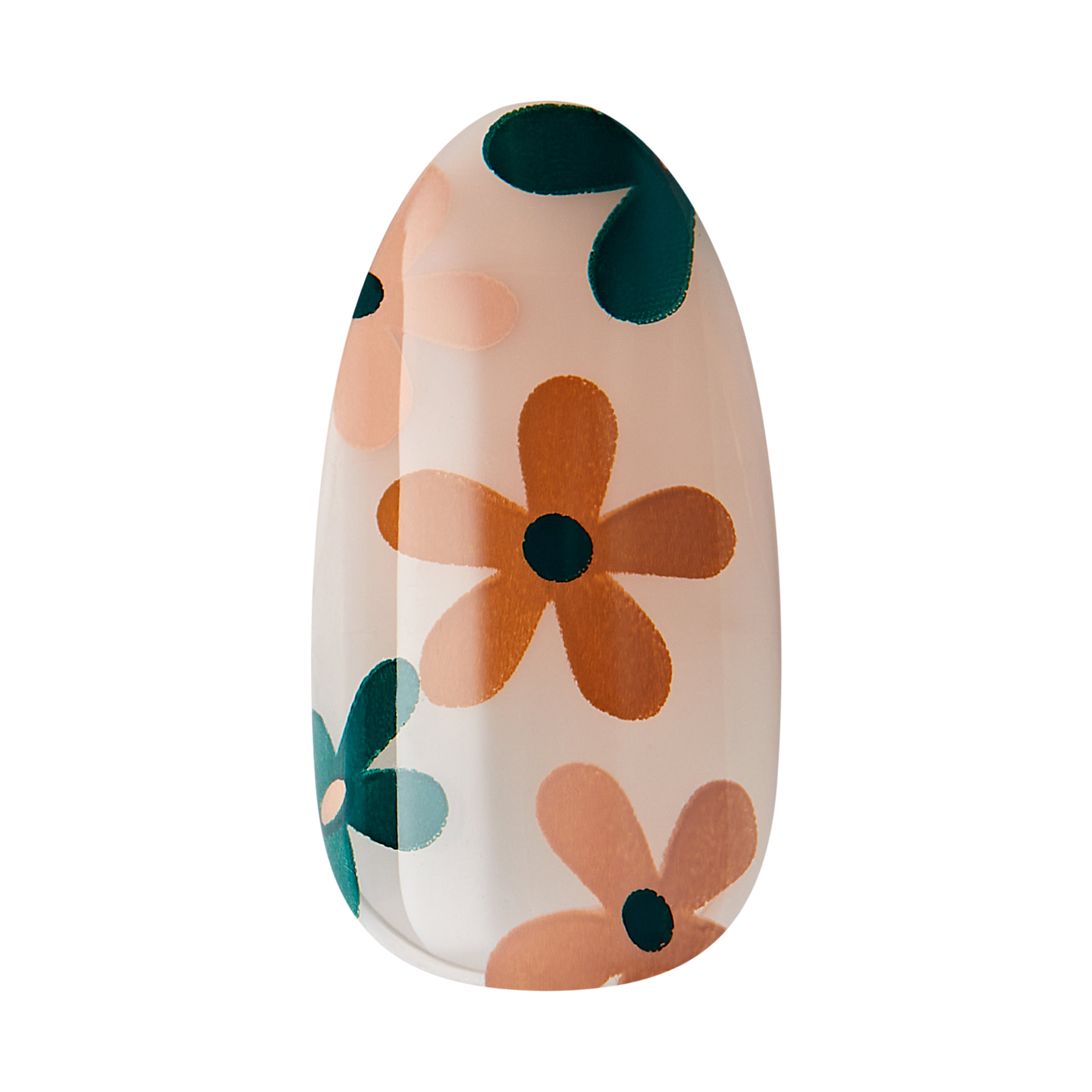 Impress Design Press On Nails, bez potřeby lepidla, béžové, střední délka, mandlový tvar, 30 ks.