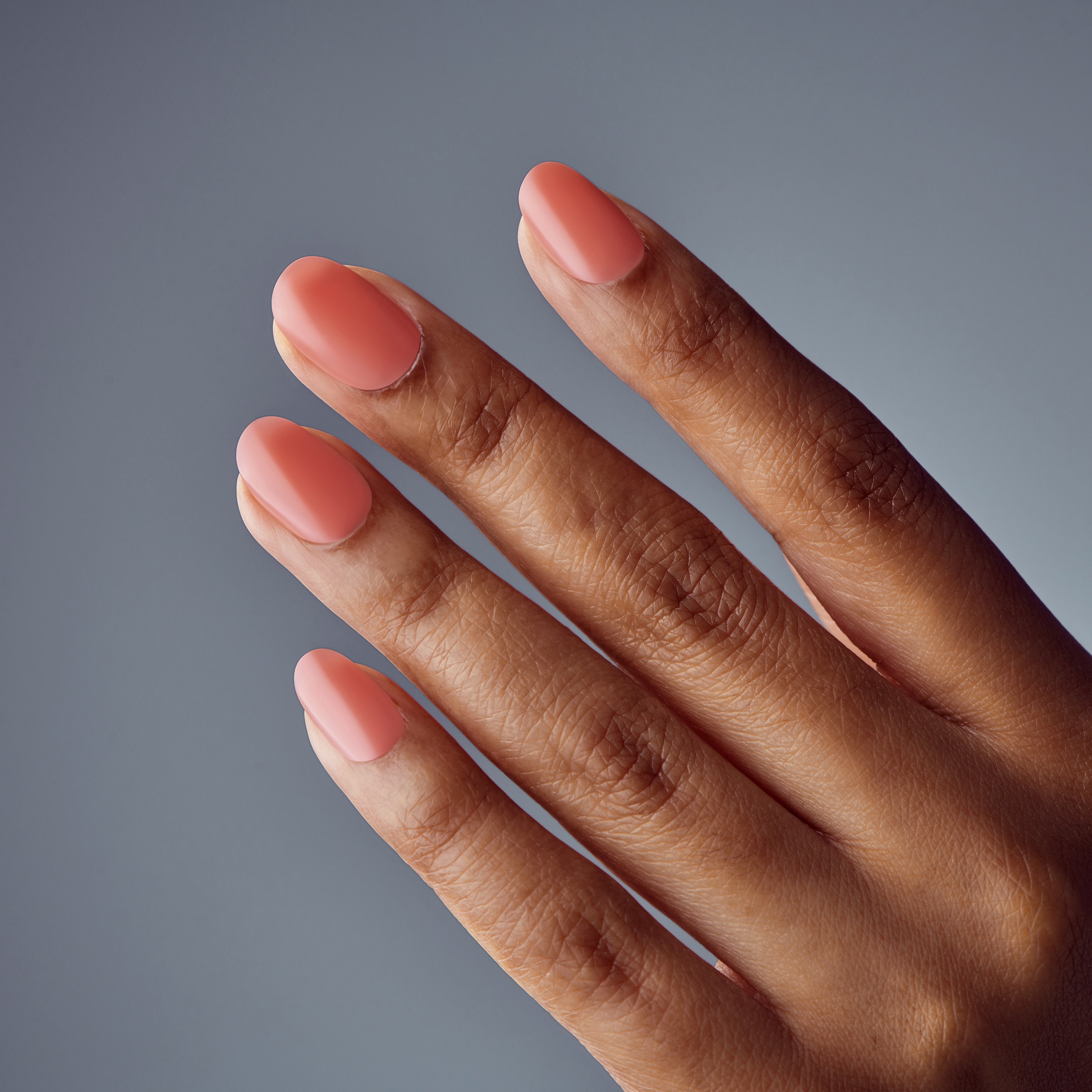 Kiss Bare but Better TruNude Press On Nails, Solid Orange, Short Oval, 28 Ct.