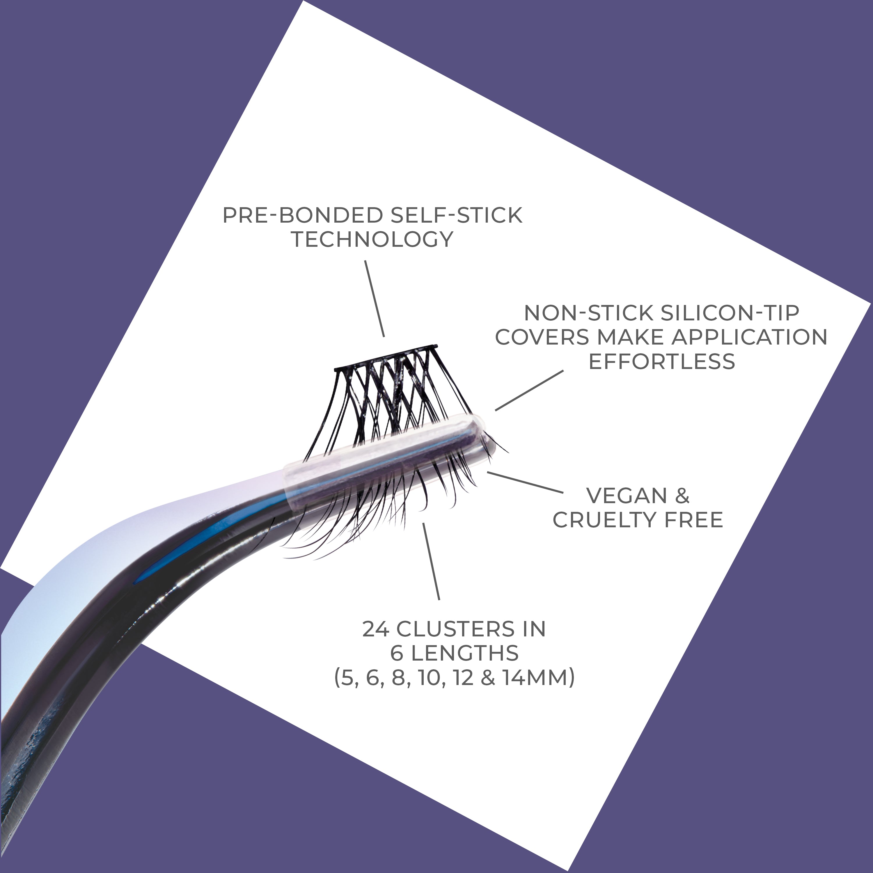 imPRESS Falsies Long Lasting Self Adhesive Eyelashes – Demi Edgy