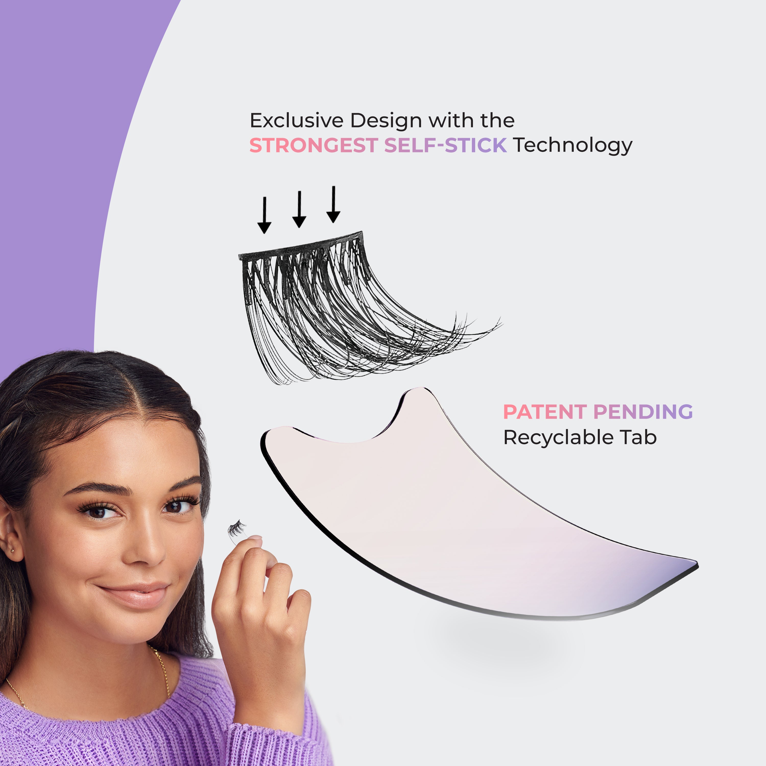 imPRESS Falsies Easy Tab Self Adhesive Eyelashes – Classy Natural