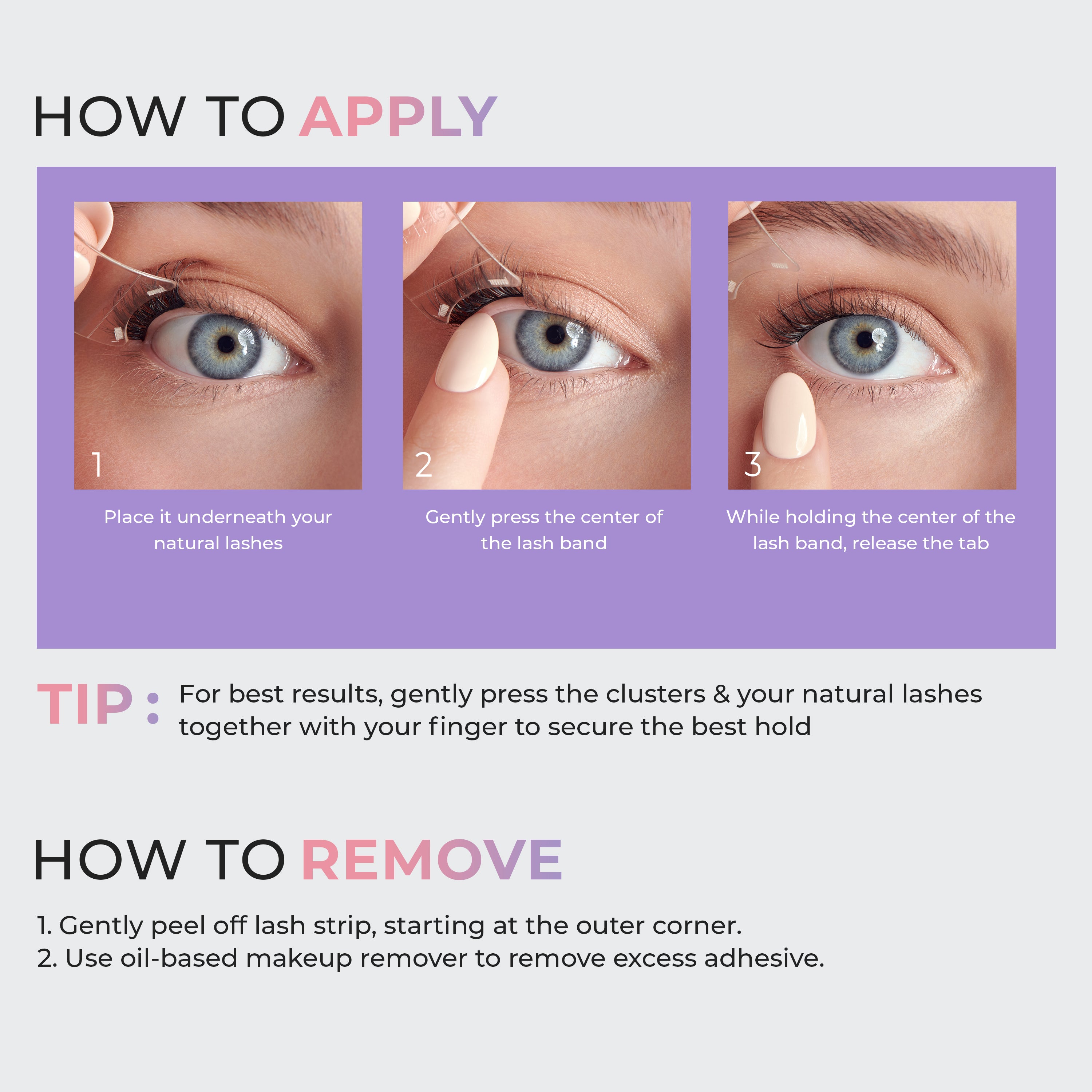 imPRESS Falsies Easy Tab Self Adhesive Eyelashes– Authentic Natural