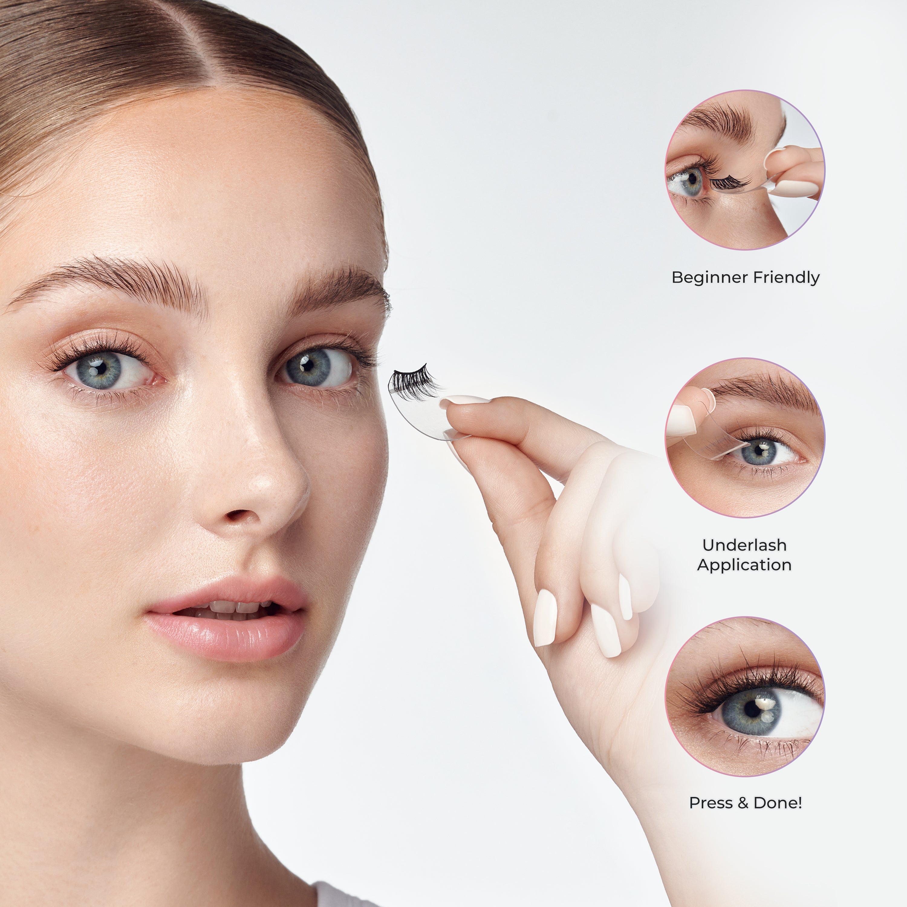 imPRESS Falsies Easy Tab Self Adhesive Eyelashes– Authentic Natural