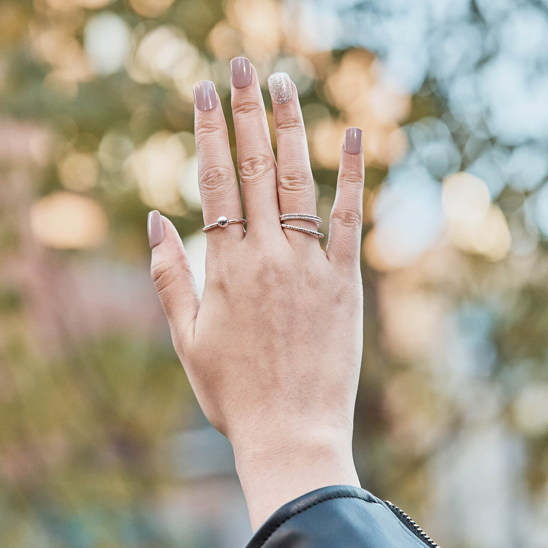 imPRESS Design Press-On Nails, No Glue Needed, Růžová, Short Zaoblený, 33 ks