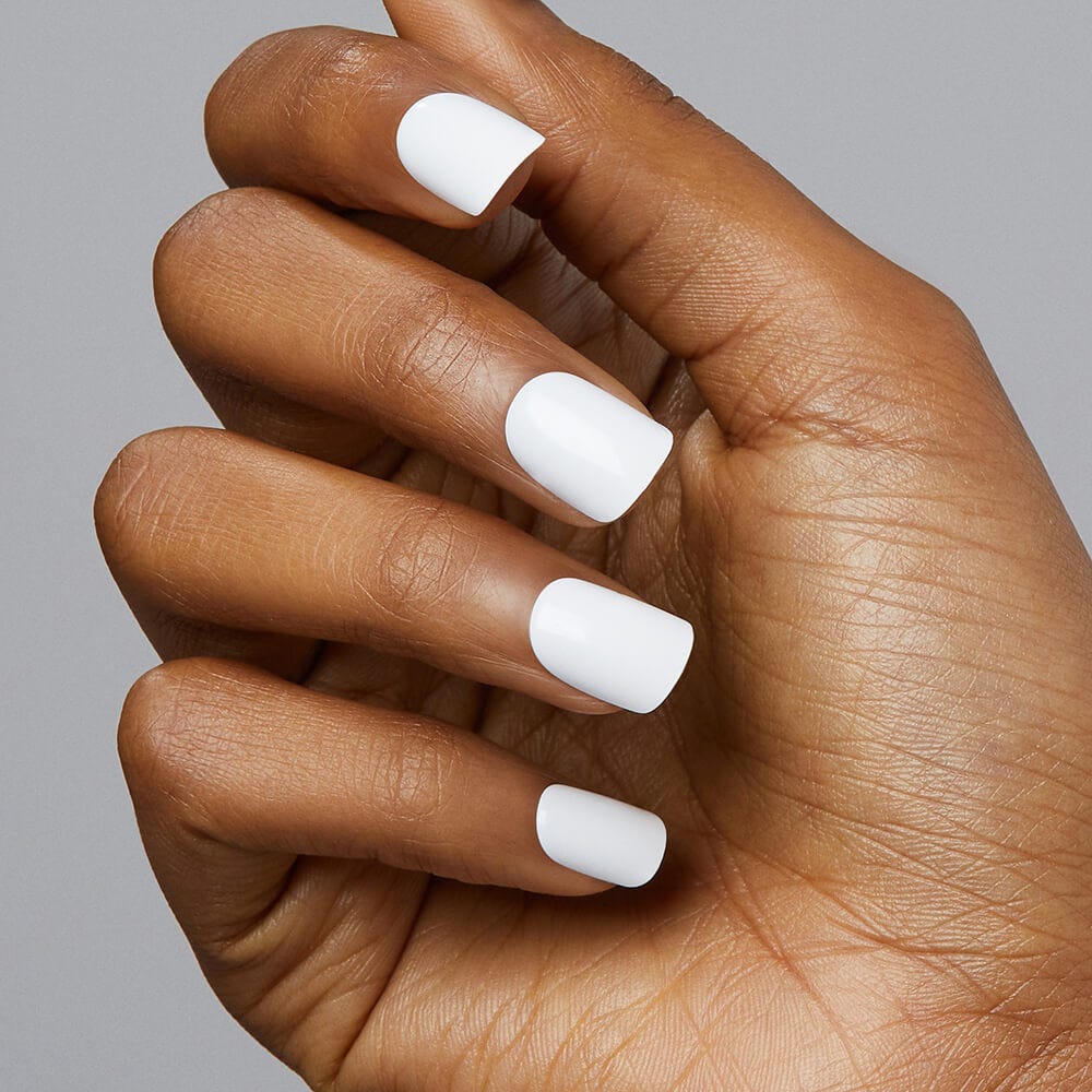 imPRESS Color No Glue Mani Press-On Nails, No Glue Needed, Bílá, Short Zaoblený, 33 ks