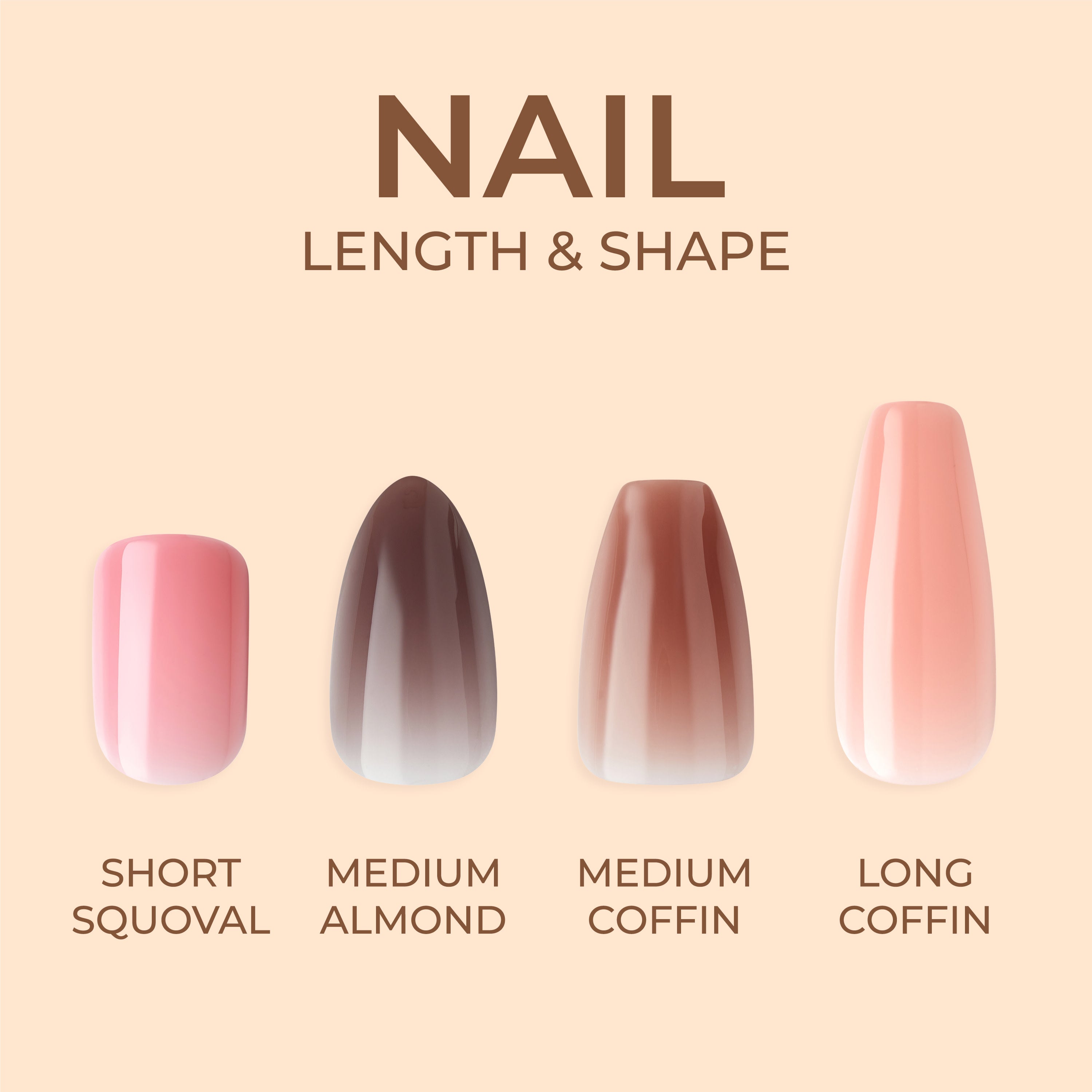 Kiss Bare but Better TruNude Press On Nails, Solid Orange, Short Oval, 28 Ct.