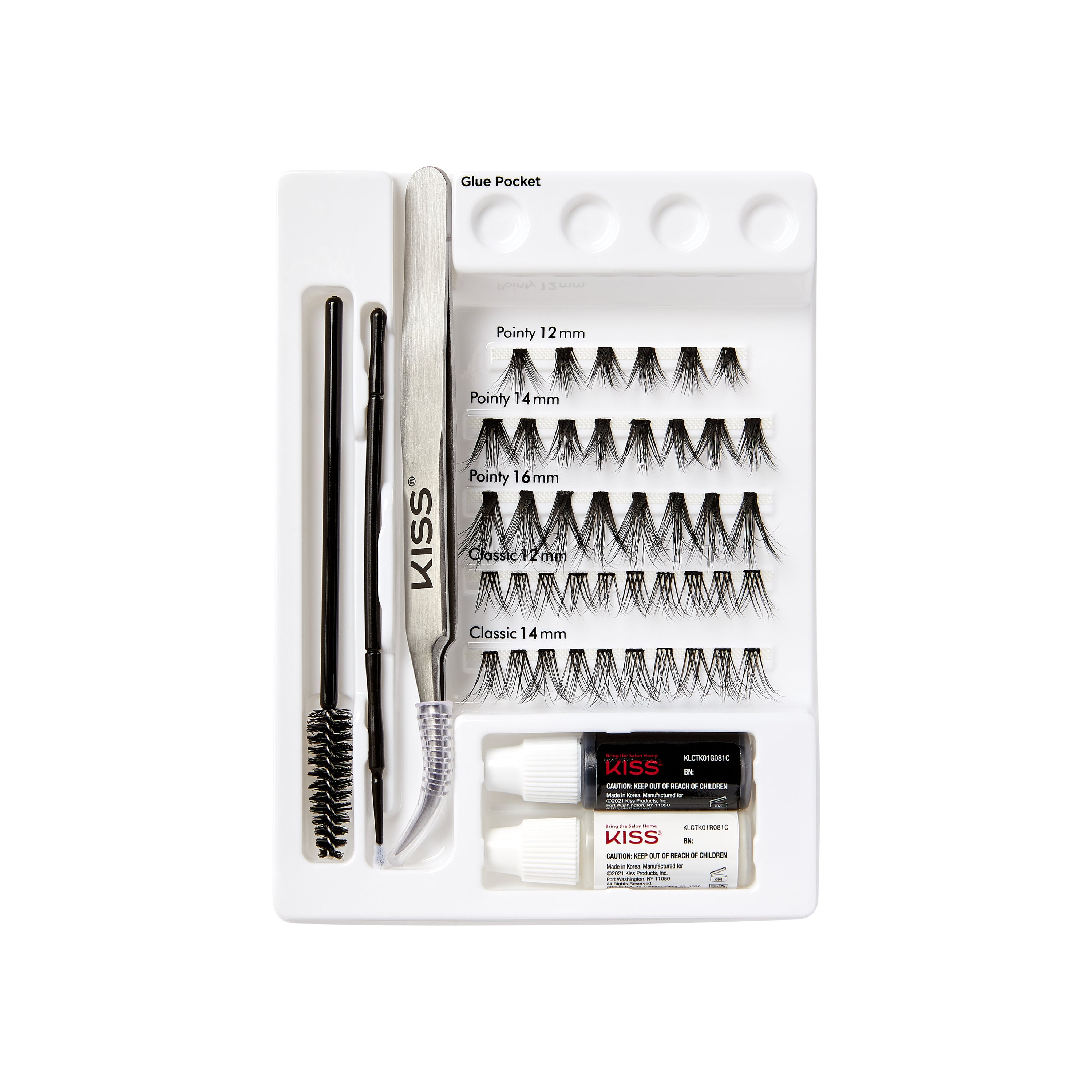 KISS Lash Couture 3D DIY Faux Extensions Lash Mapping Kit, 42 Lash Clusters, 50 ks