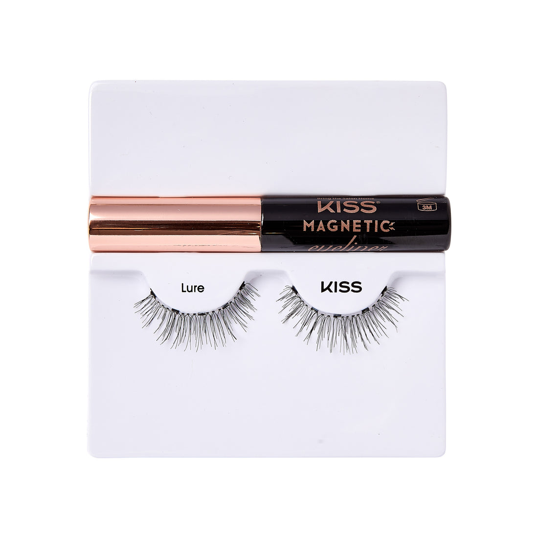 KISS Magnetic Eyeliner & False Eyelashes Kit, Style ‘Lure’ - 1 Pair, 1 Tube
