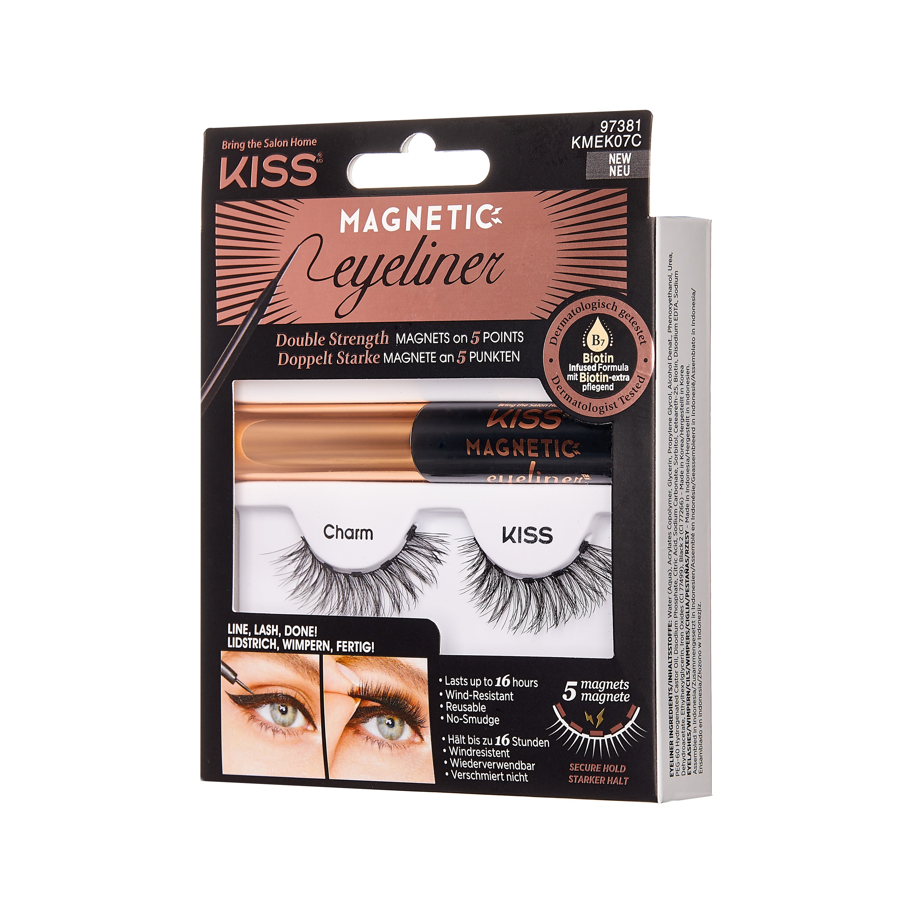 KISS Magnetic Eyeliner & Lash Kit - Charm