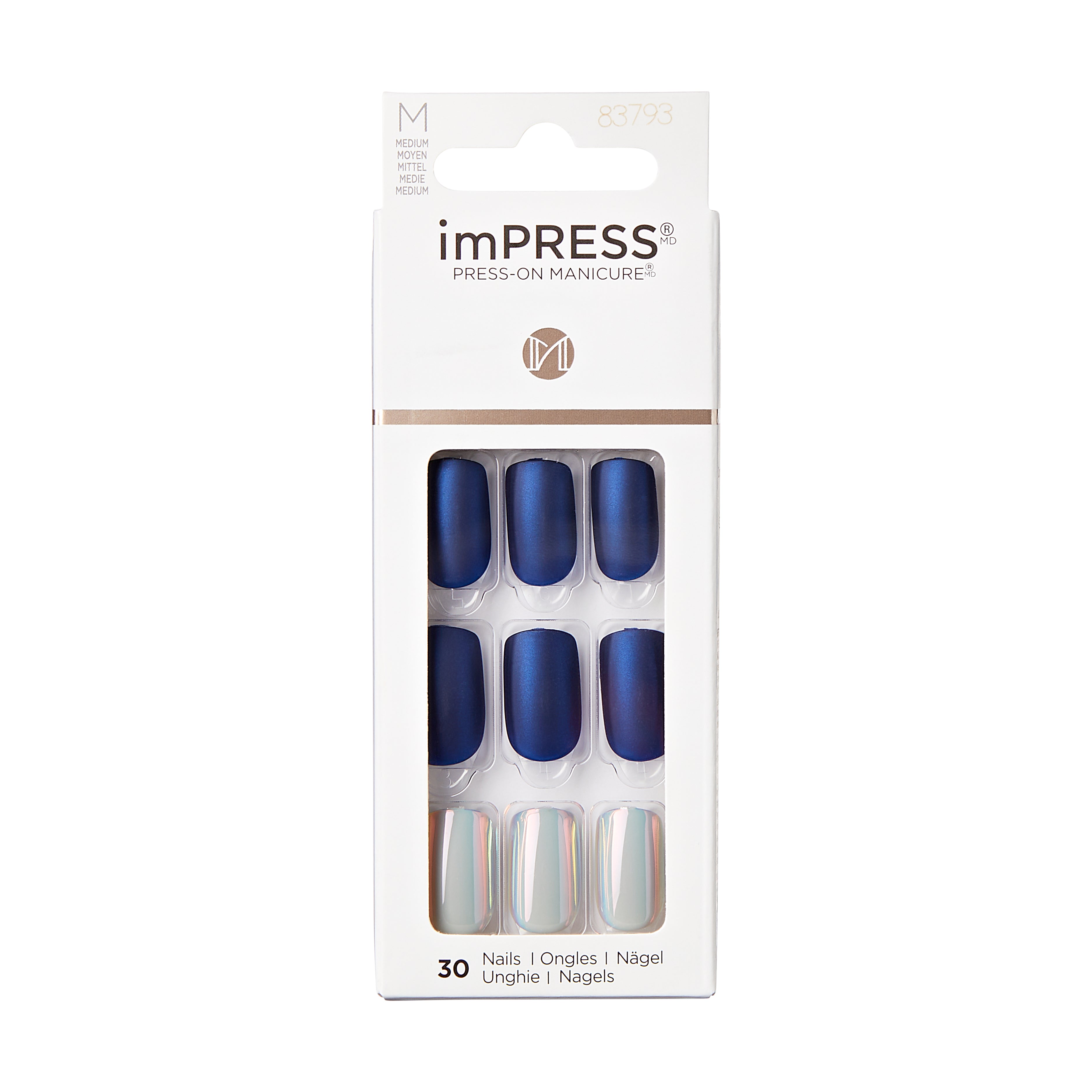 imPRESS Press-On Nails, No Glue Needed, Daydream, Vícebarevná, Medium Zaoblený, 30 ks
