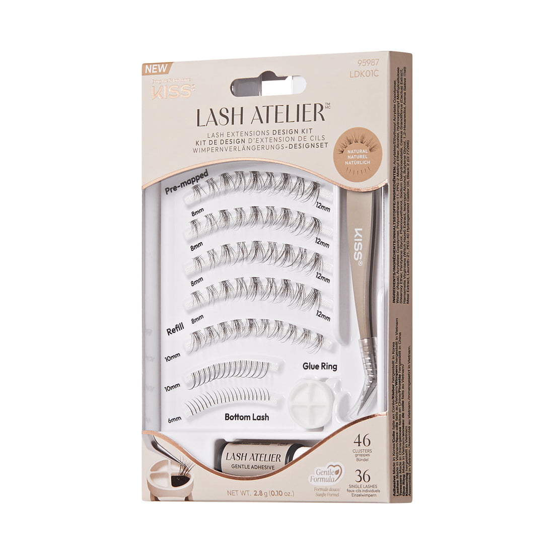 KISS Lash Atelier Individual Lash Extensions Design Kit – Natural