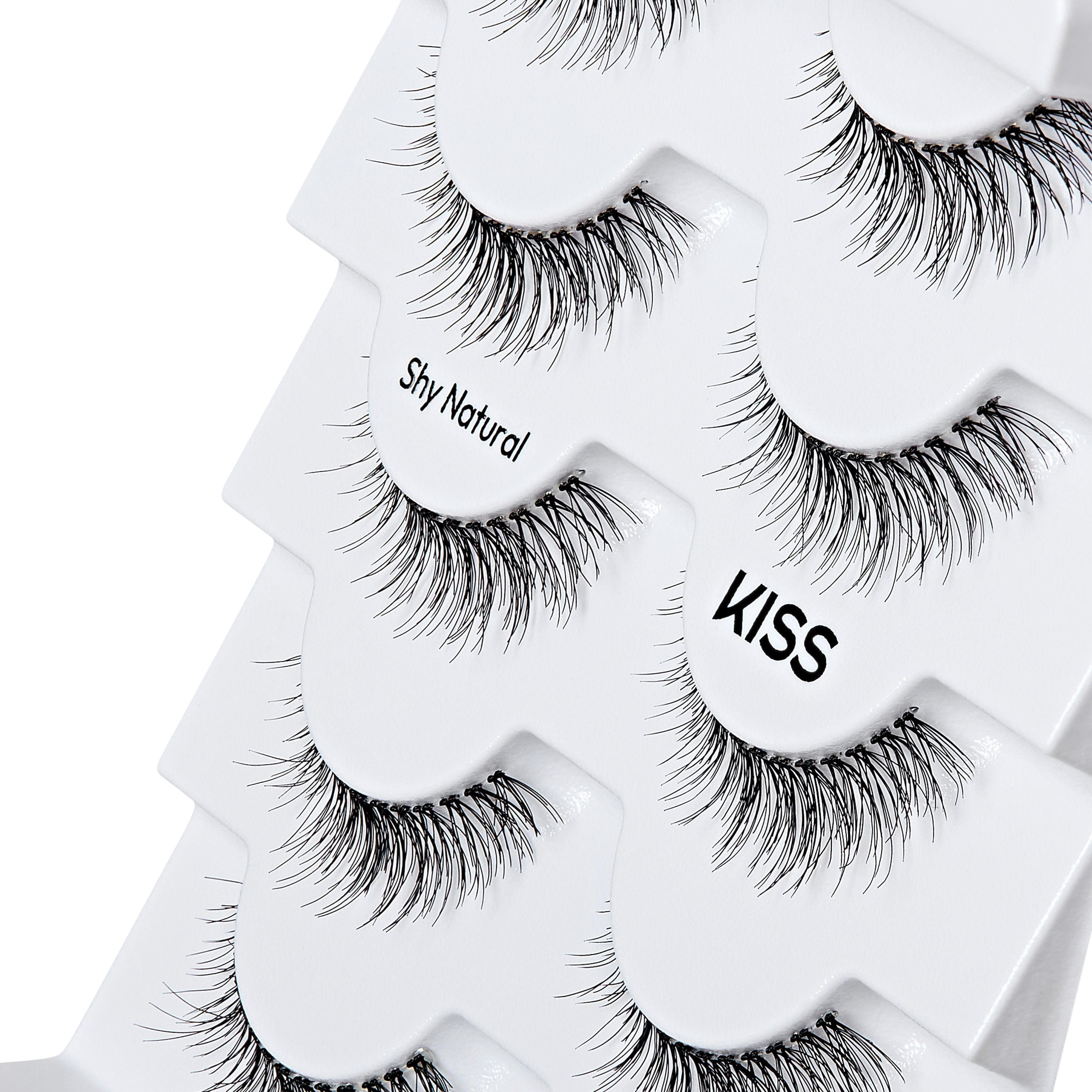 Kiss So Natural False Eyelashes, ‘Shy Natural’, 8mm-10mm, Natural Volume, 5 Pairs