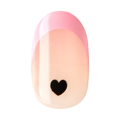 KISS imPRESS No Glue Mani Press On Nails, French, Ditto, Pink, Short Oval, 30ct