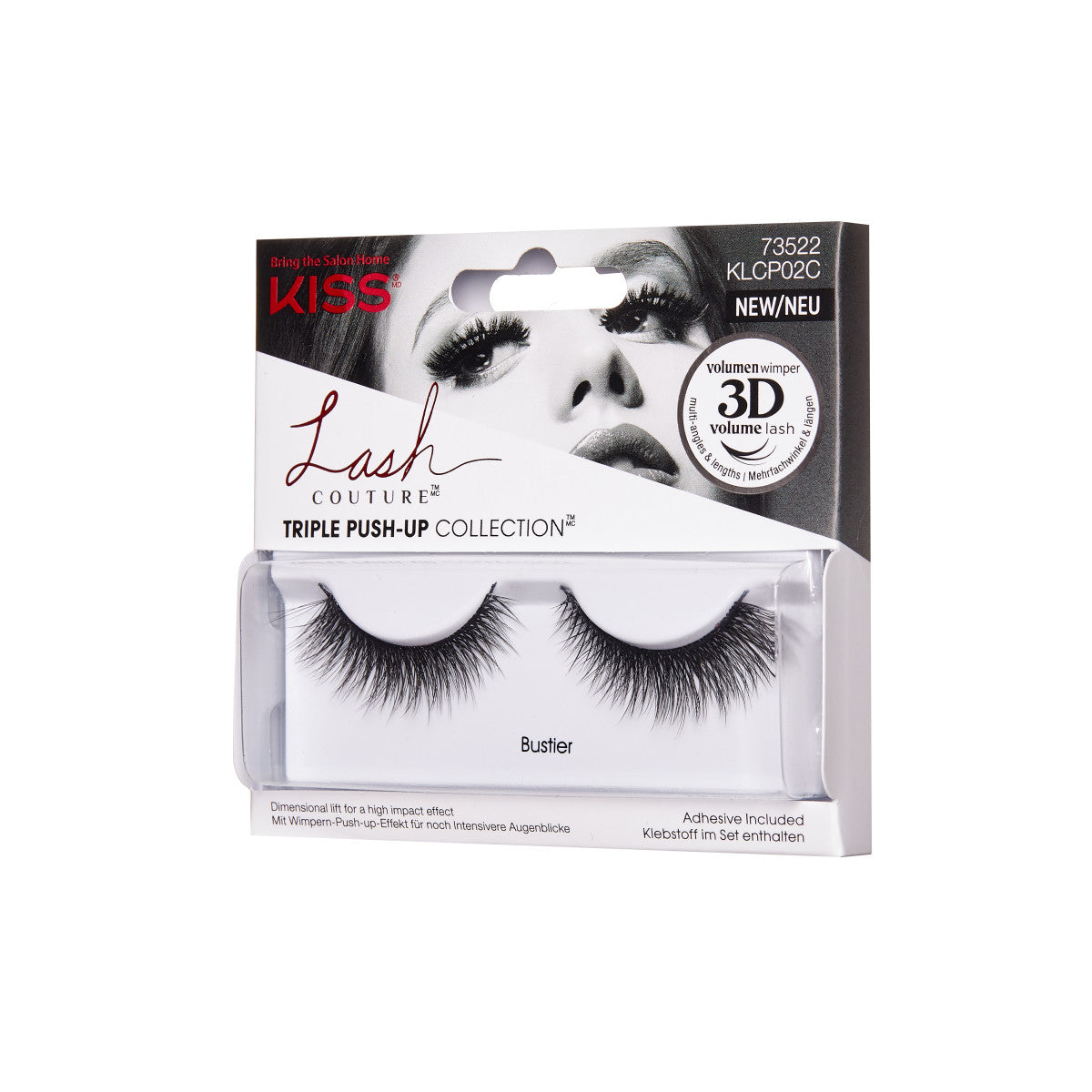 KISS Lash Couture Triple Push-Up Fake Eyelashes, Style ‘Bustier’ - 1 Pair