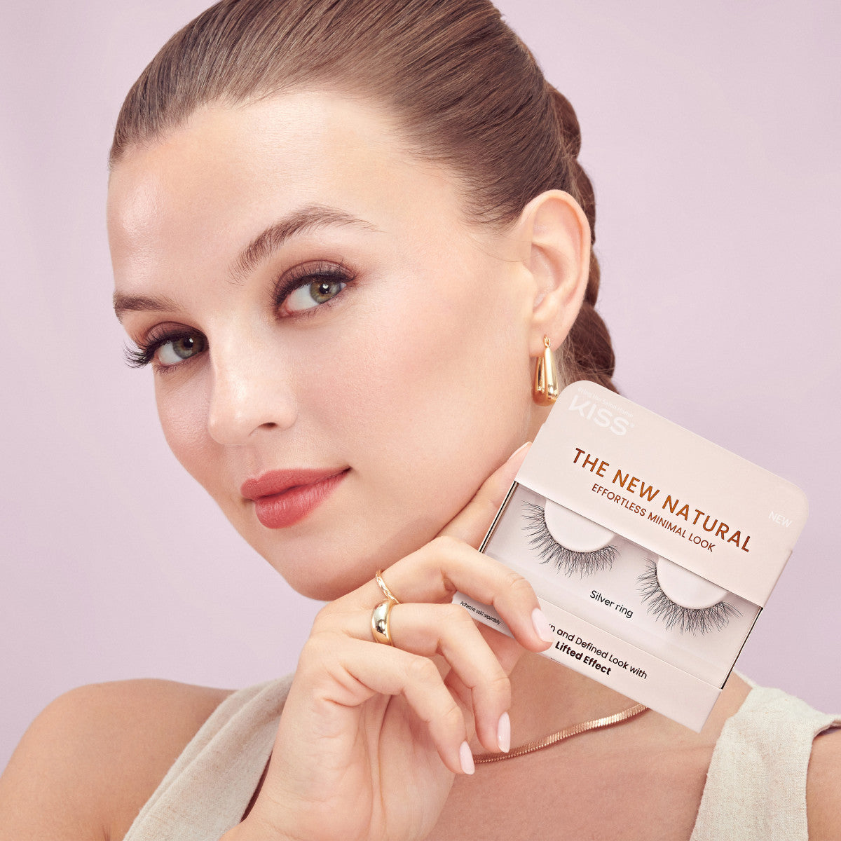 KISS The New Natural False Eyelashes Full Strip Lash Single Pack, &