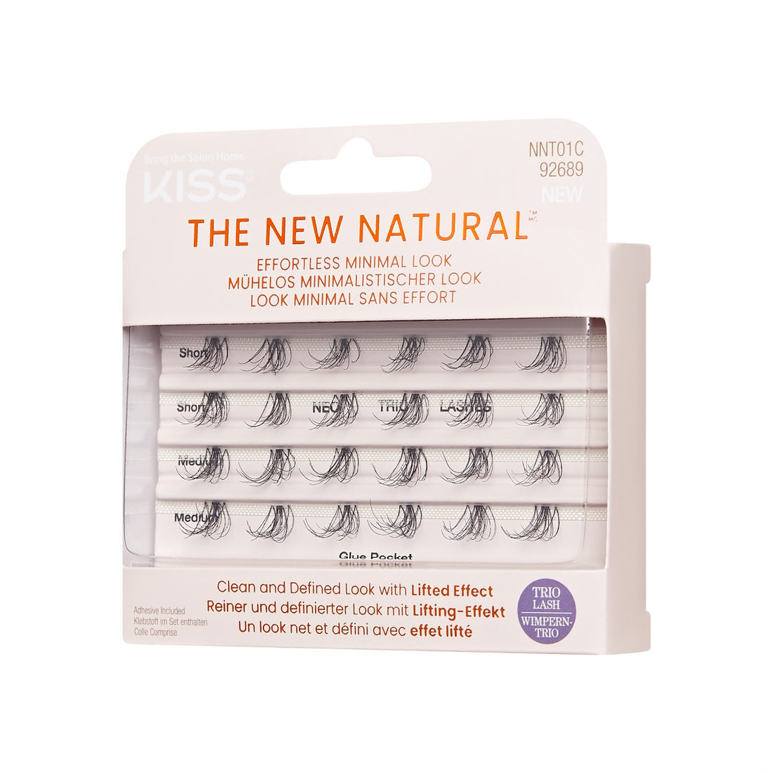 KISS The New Natural Trio Lashes False Eyelashes Clusters 01, 24 Wisps
