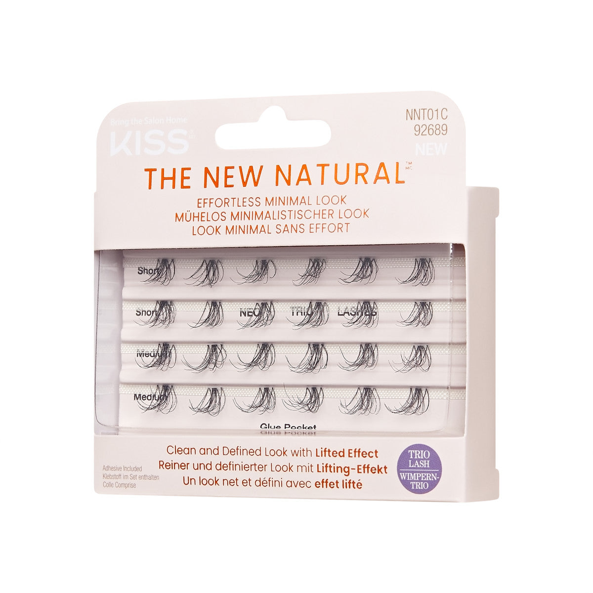 KISS The New Natural, False Eyelashes, Neo, 12mm-14mm, 24 Wisps