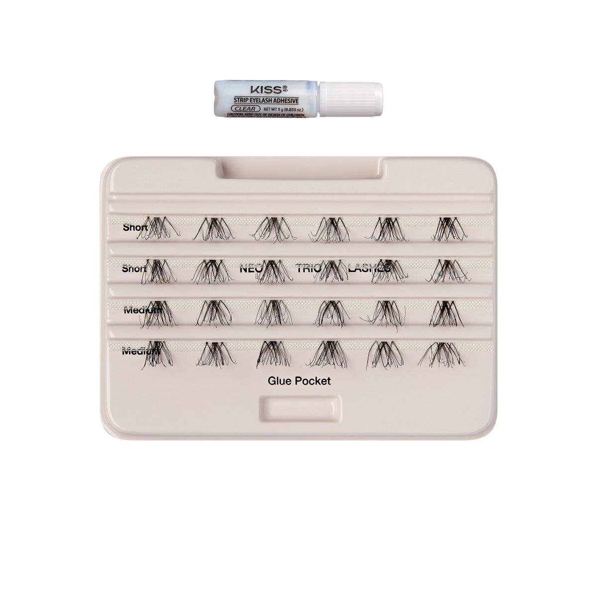 KISS The New Natural Trio Lashes False Eyelashes Clusters 01, 24 Wisps