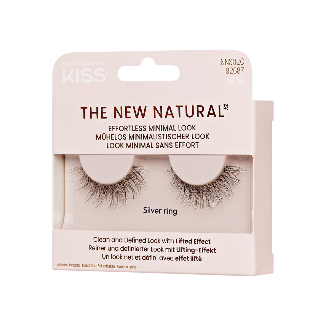KISS The New Natural False Eyelashes Full Strip Lash Single Pack, &