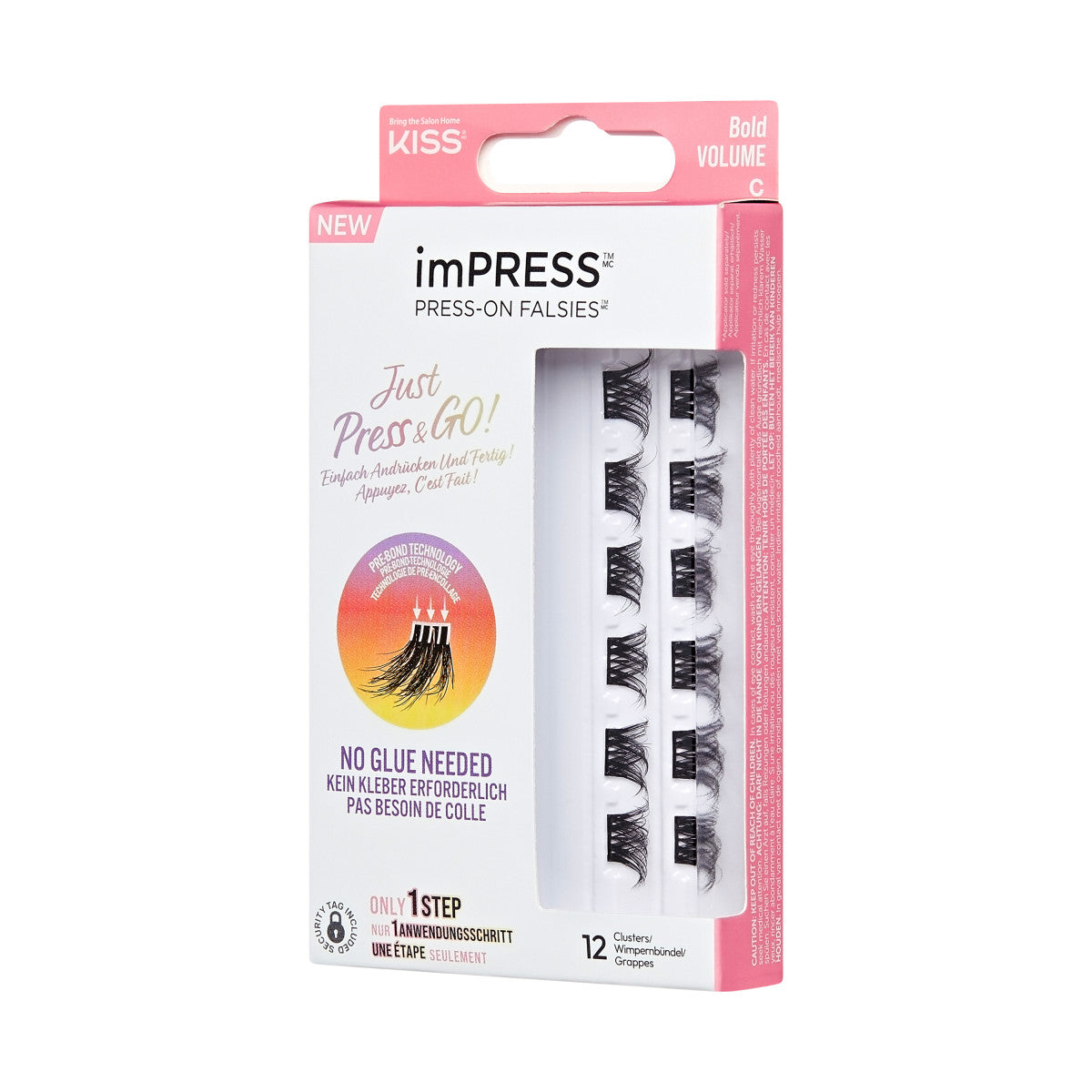 imPRESS Press-On Falsies Eyelash Clusters Minipack, Voluminous, Bold, 12 ks