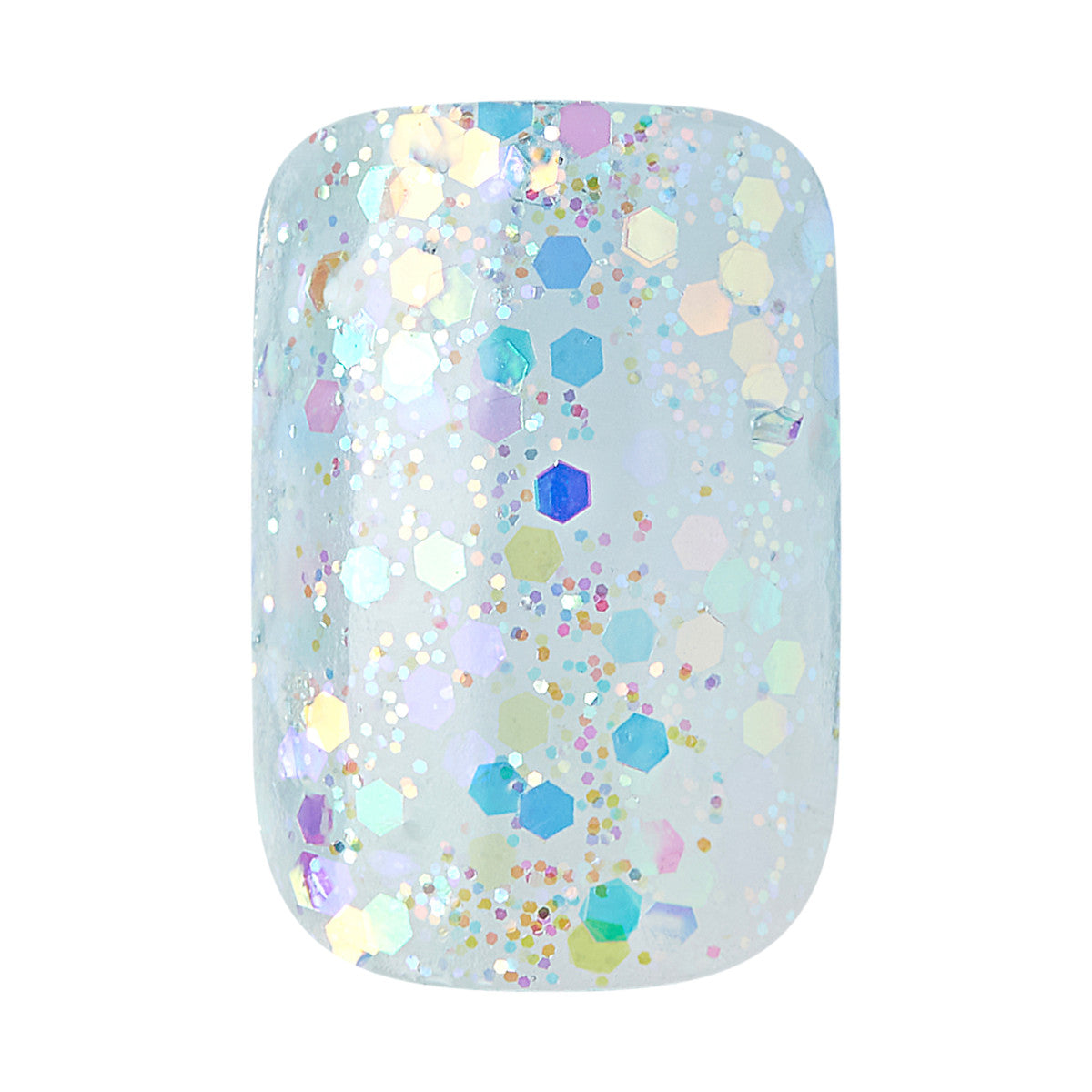 KISS Gel Fantasy Dreamdust, Press-On Nails, Champagnes, Blue, Short Squoval, 28ct