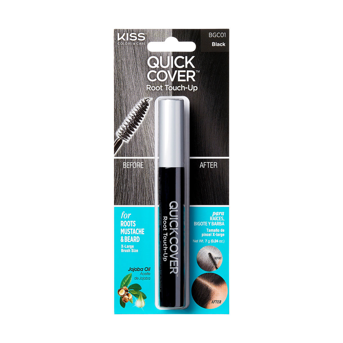 KISS Quick Cover Brush-in Color Touch up, černá