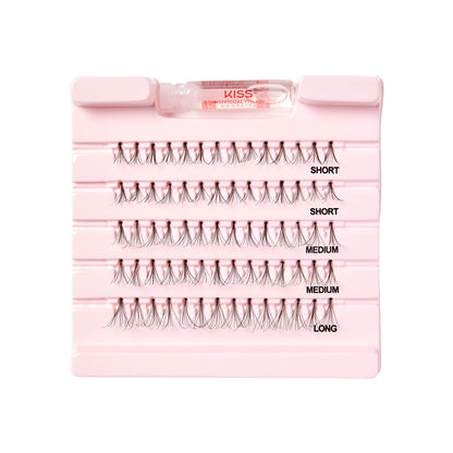 KISS Looks So Natural Individual Lash Clusters, Classic Combination Luxe, 70 Pieces