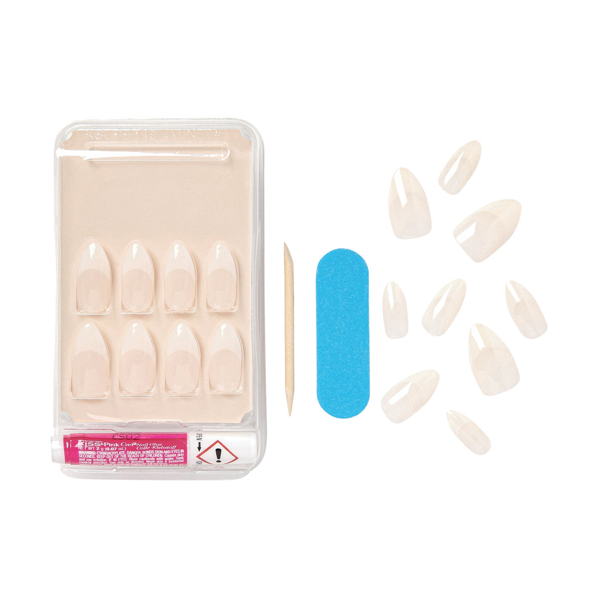 KISS Salon Acrylic French Nude Nails - Peaceful