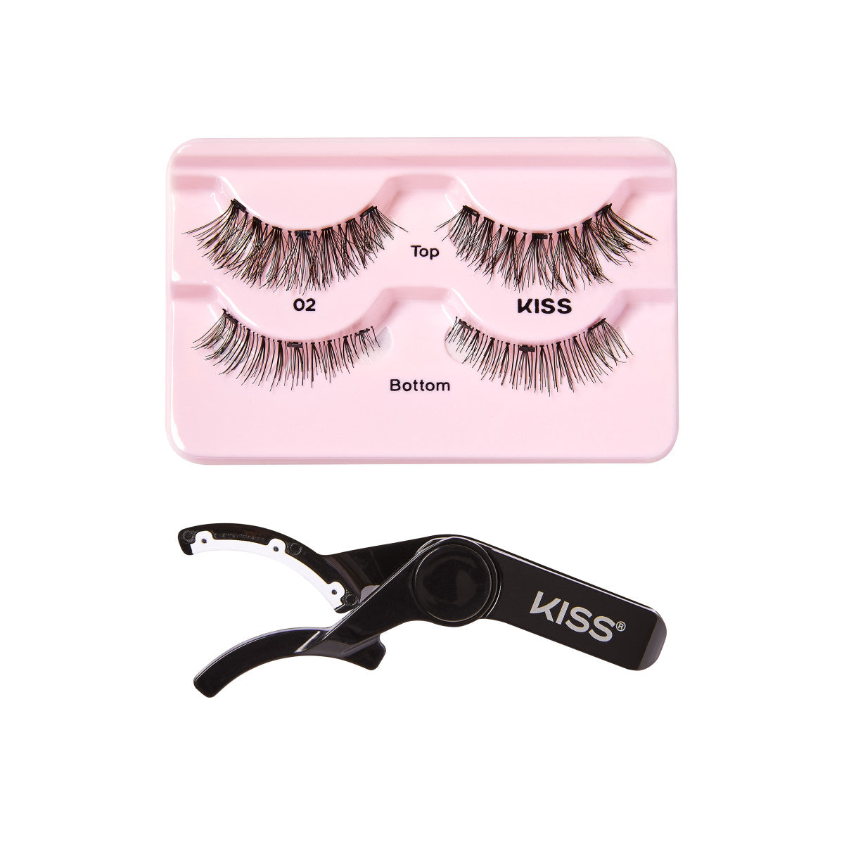 KISS Magnetic, False Eyelashes, Strip Lash Style 02, 10 mm, 2 Pairs