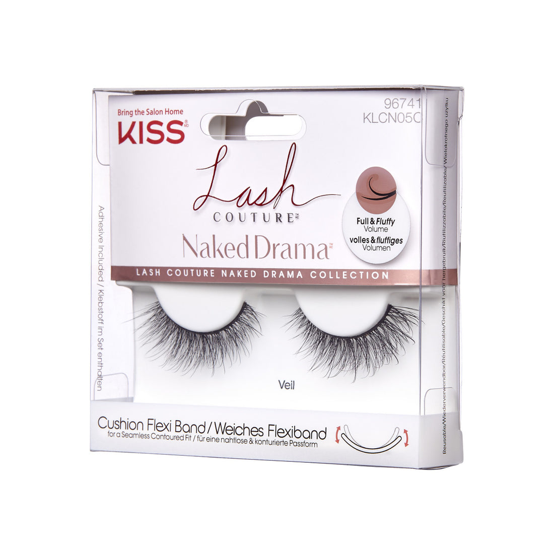 KISS Lash Couture Naked Drama False Strip Lashes, Style ‘Veil’ - 1 Pair