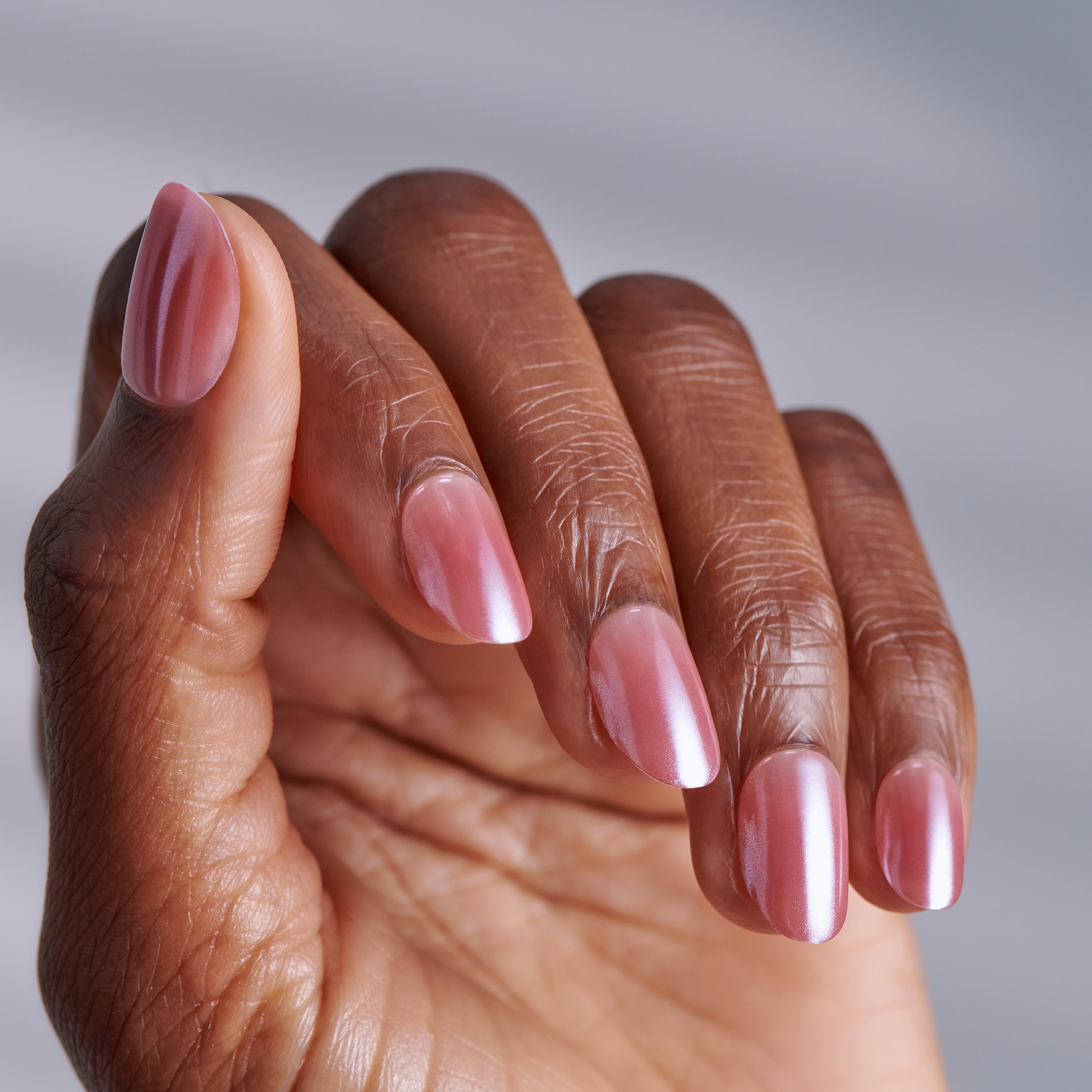 Kiss ColorFX od Impress Press On Nails, ‘Boundless’, Hnědá, Krátké Oválné, 30 Kusů