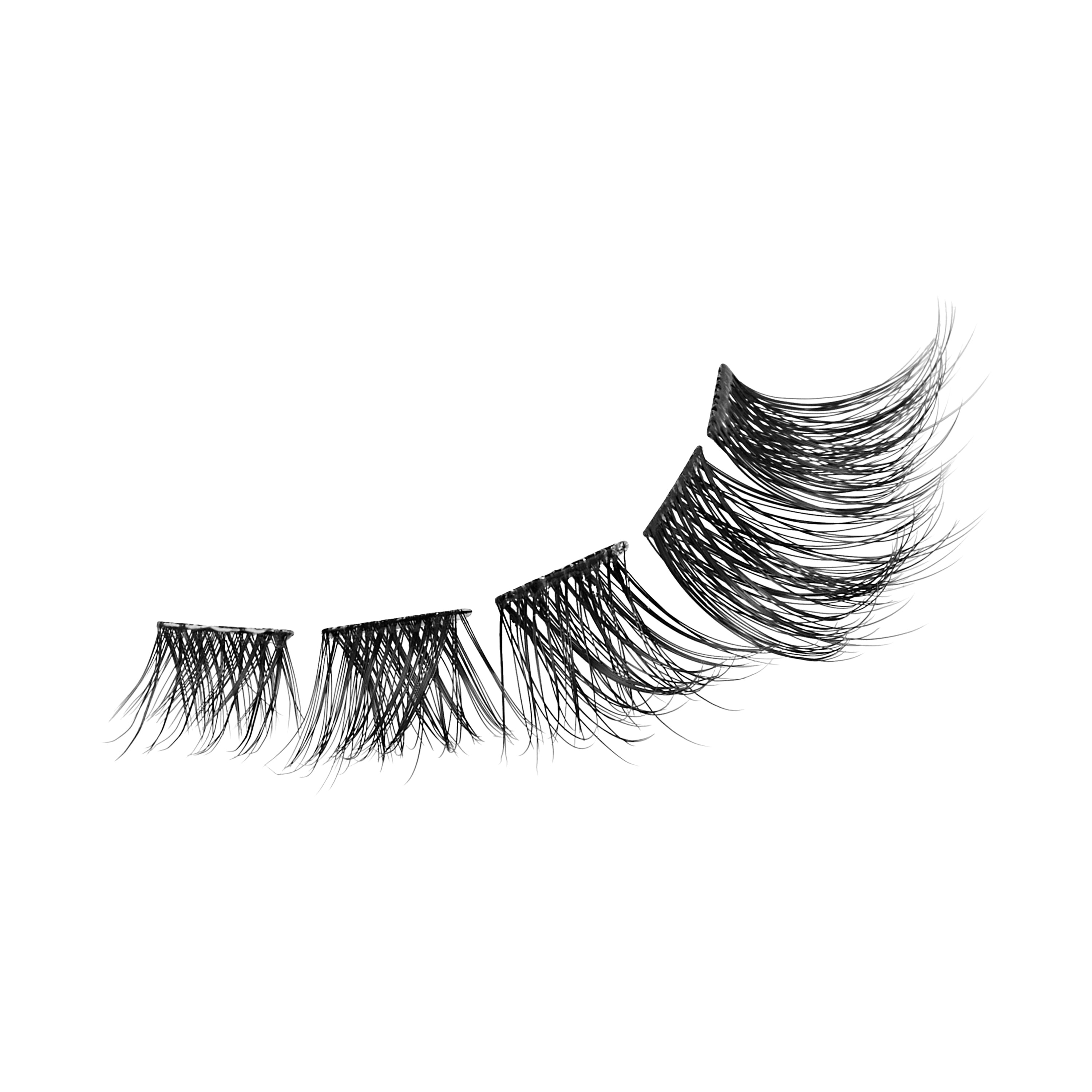 Kiss Impress Long Lasting Pre-Glued Lash Clusters Kit, Demi Bold, 48 Self Adhesive Eyelashes