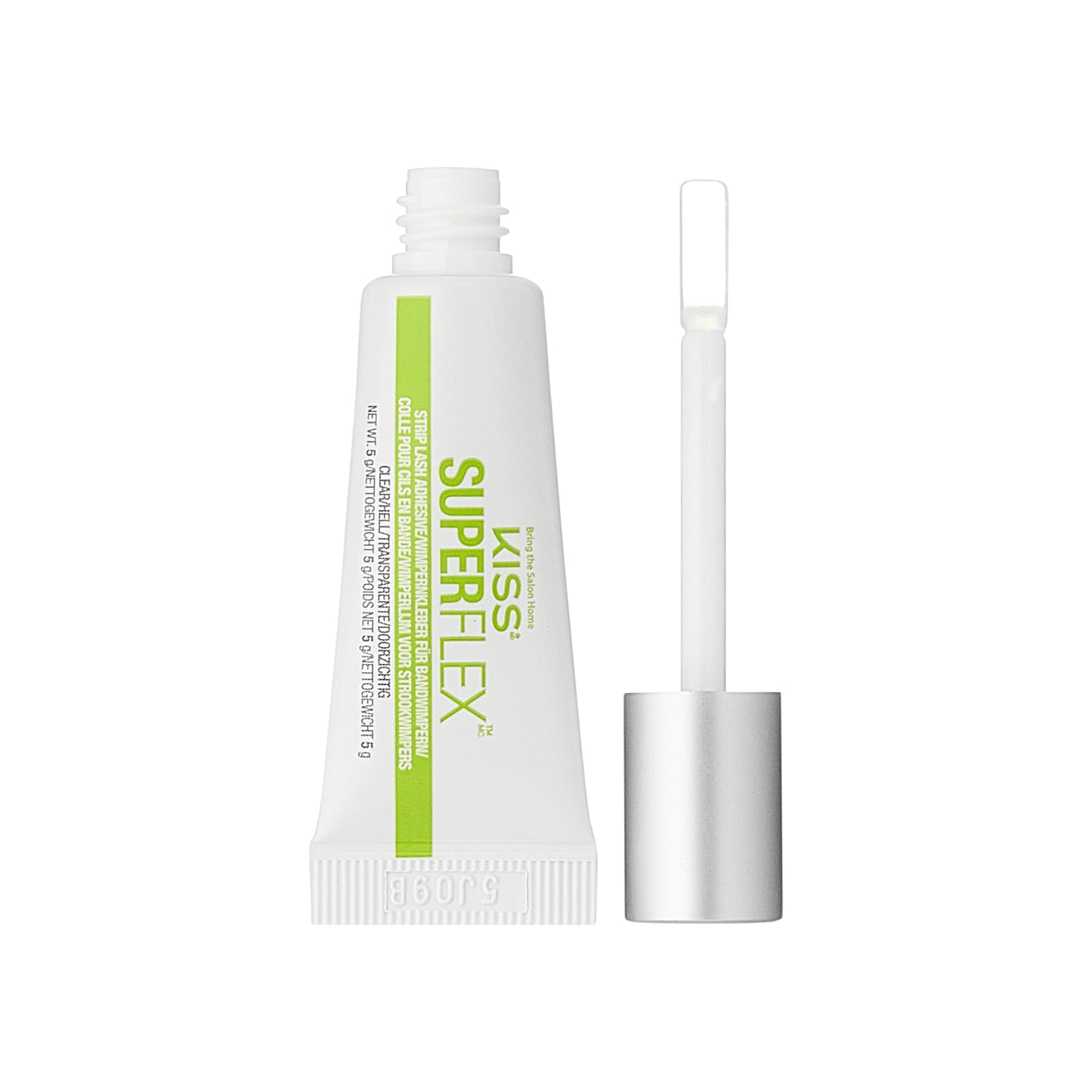 KISS SuperFlex latexové lepidlo na řasy, nanášení štětečkem, průhledné, 5 g (0,18 oz.)