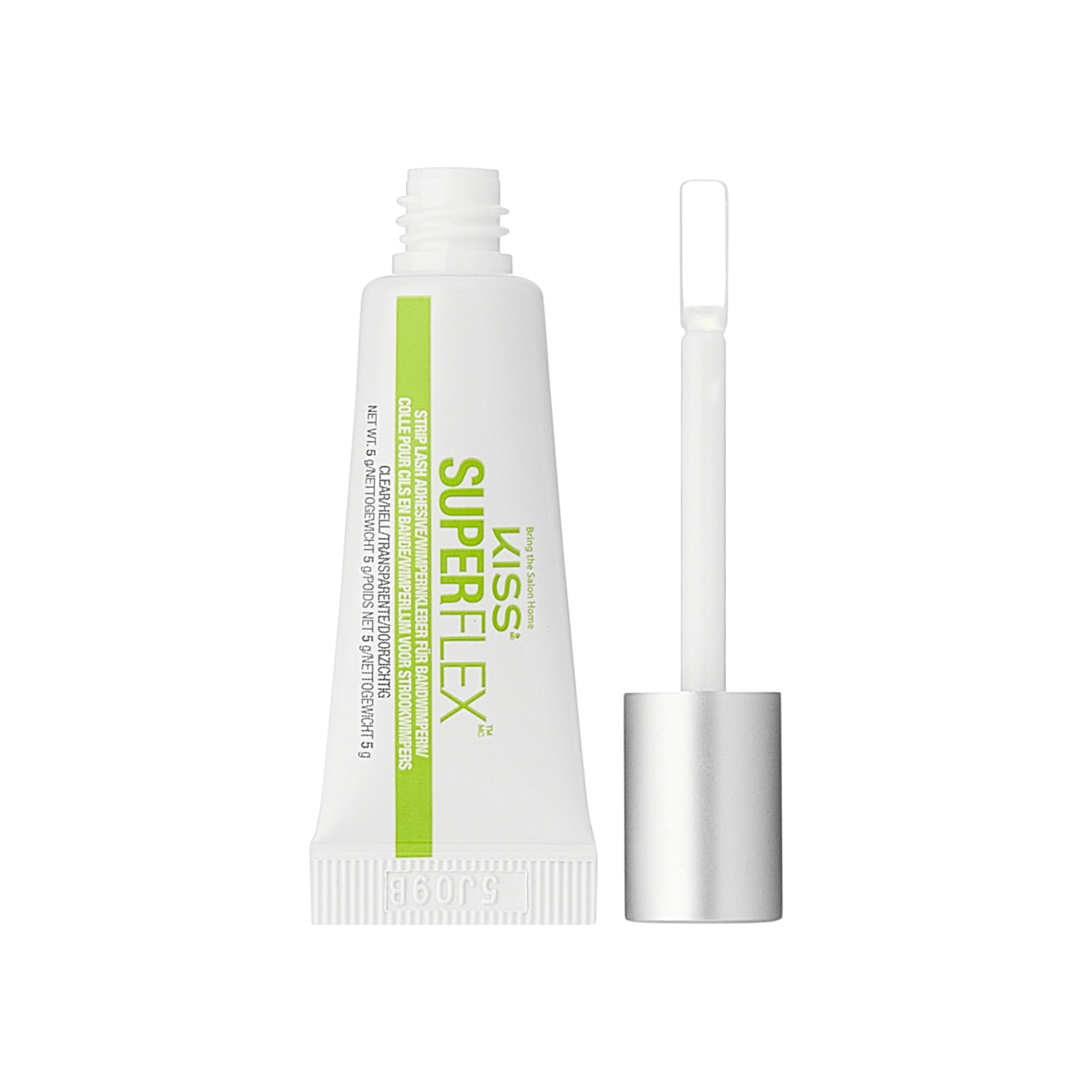 KISS SuperFlex latexové lepidlo na řasy, nanášení štětečkem, průhledné, 5 g (0,18 oz.)