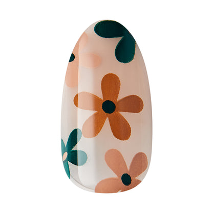 Impress Design Press On Nails, bez potřeby lepidla, béžové, střední délka, mandlový tvar, 30 ks.