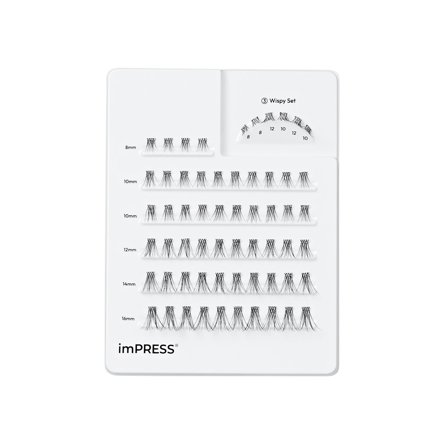 KISS imPRESS Pre-Glued Individual Lashes Multipack, Classic Wispy, 60 Lash Clusters (Copy)