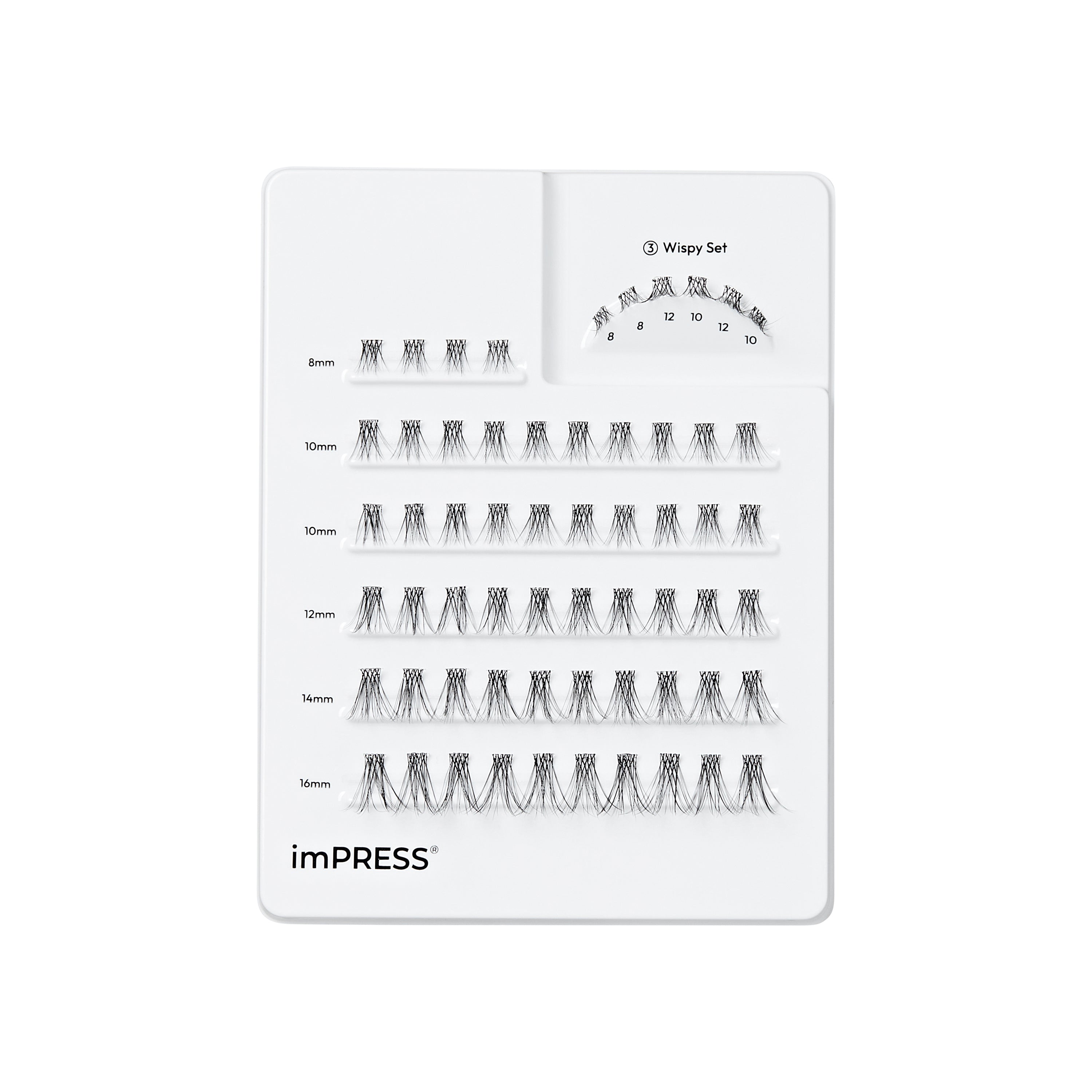 KISS imPRESS Pre-Glued Individual Lashes Multipack, Classic Wispy, 60 Lash Clusters (Copy)