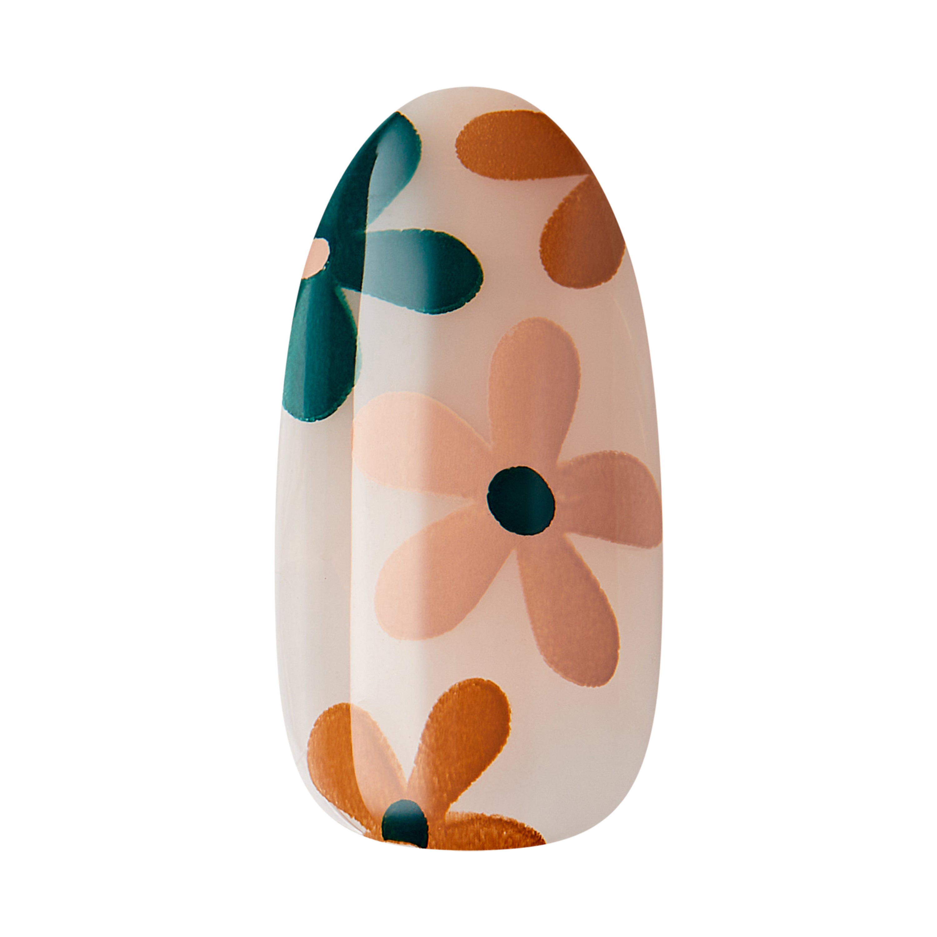 Impress Design Press On Nails, bez potřeby lepidla, béžové, střední délka, mandlový tvar, 30 ks.