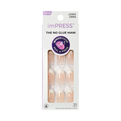 KISS imPRESS Press On Nails Almond, ‘Chills’, Bílá, Střední, 30 Kusů (Kopie)