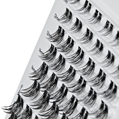 KISS FALSCARA Multipack False Eyelashes Lash Extensions, Classic Wispy, 50 Lash Clusters (Copy)