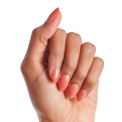 Kiss Bare but Better  TruNude Press On Nails, Solid Orange, Short Oval, 28 Ct.