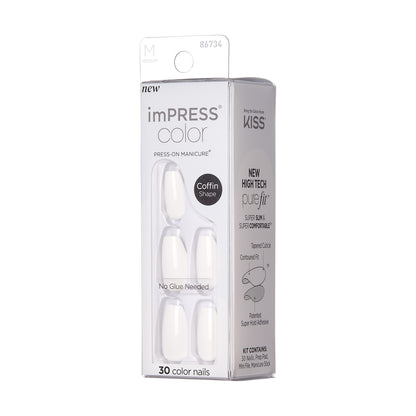 imPRESS Color Press-On Manicure  Coffin Medium- Frosting