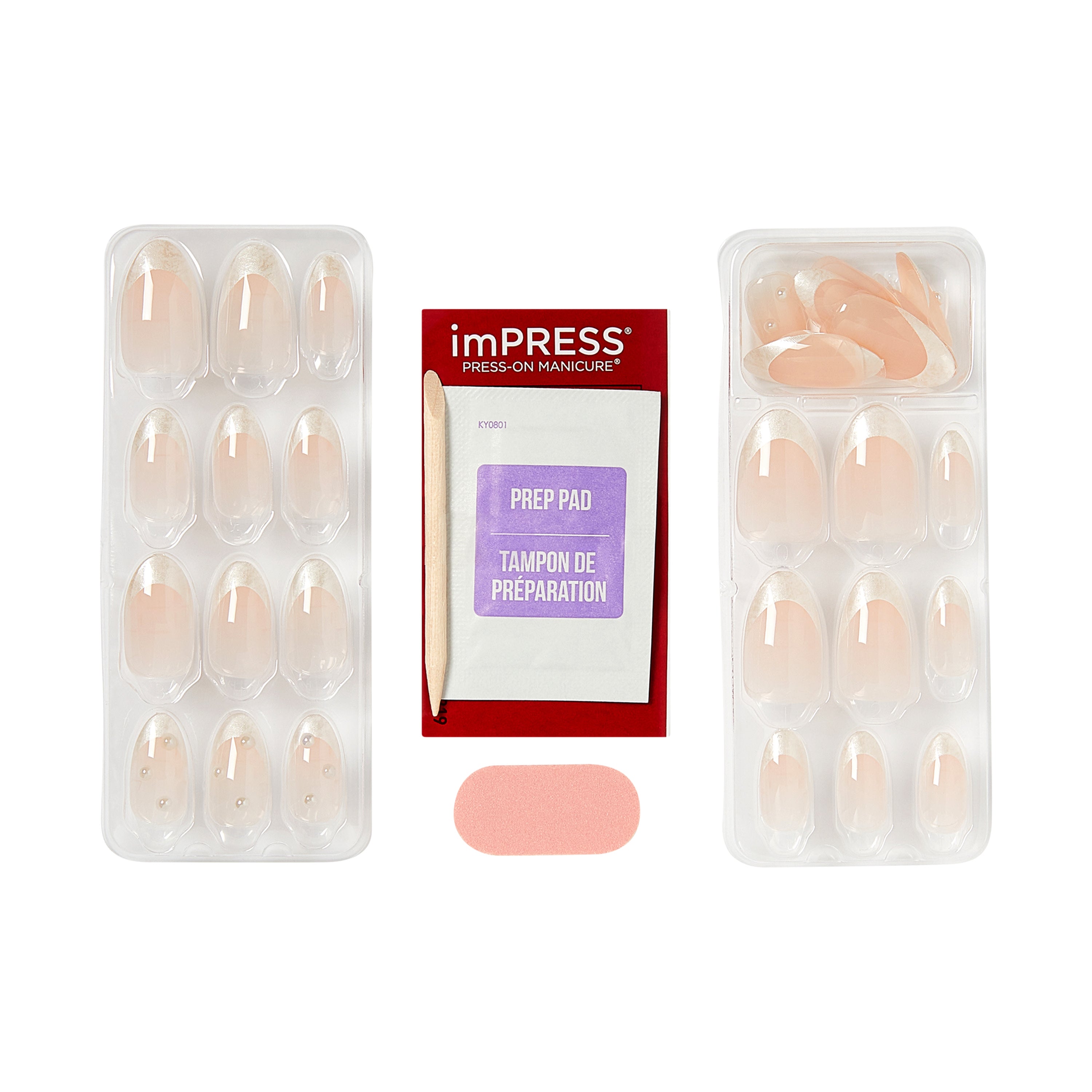 KISS imPRESS Press On Nails Almond, ‘Chills’, Bílá, Střední, 30 Kusů (Kopie)