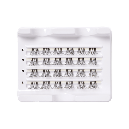 KISS FALSCARA Collection DIY Eyelash Extensions Multi Pack, Natural Wispy Wisps, 24 ks