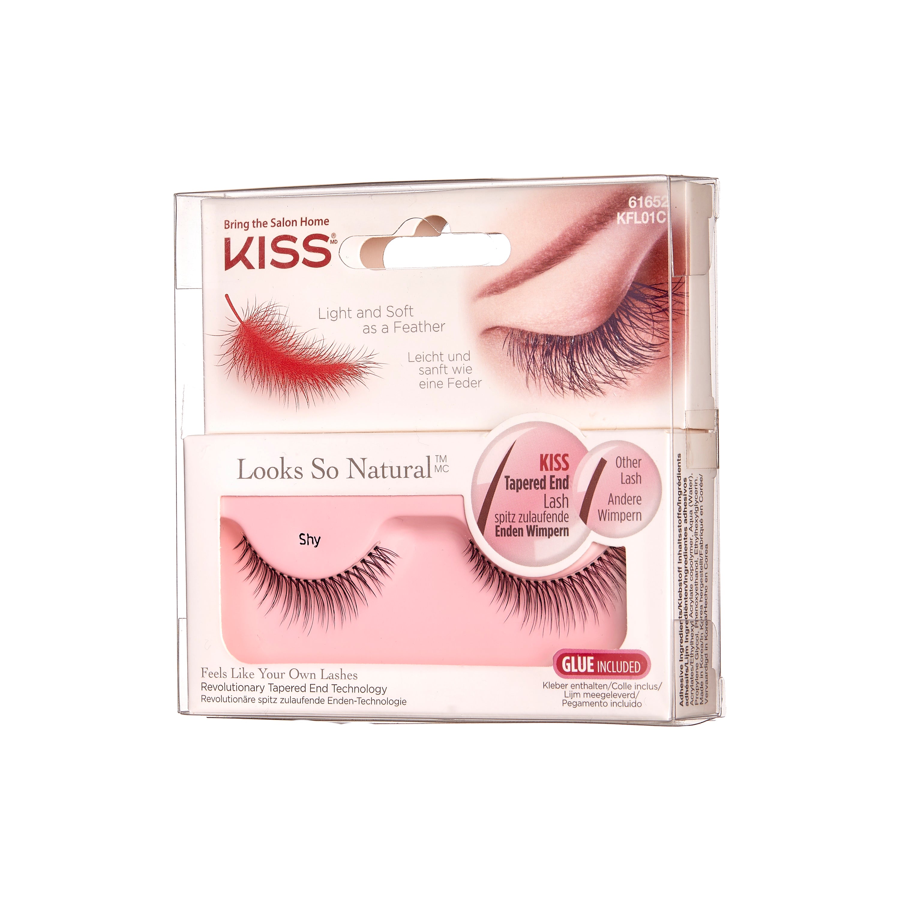 KISS Looks So Natural False Eyelashes with Tapered End Technology, &