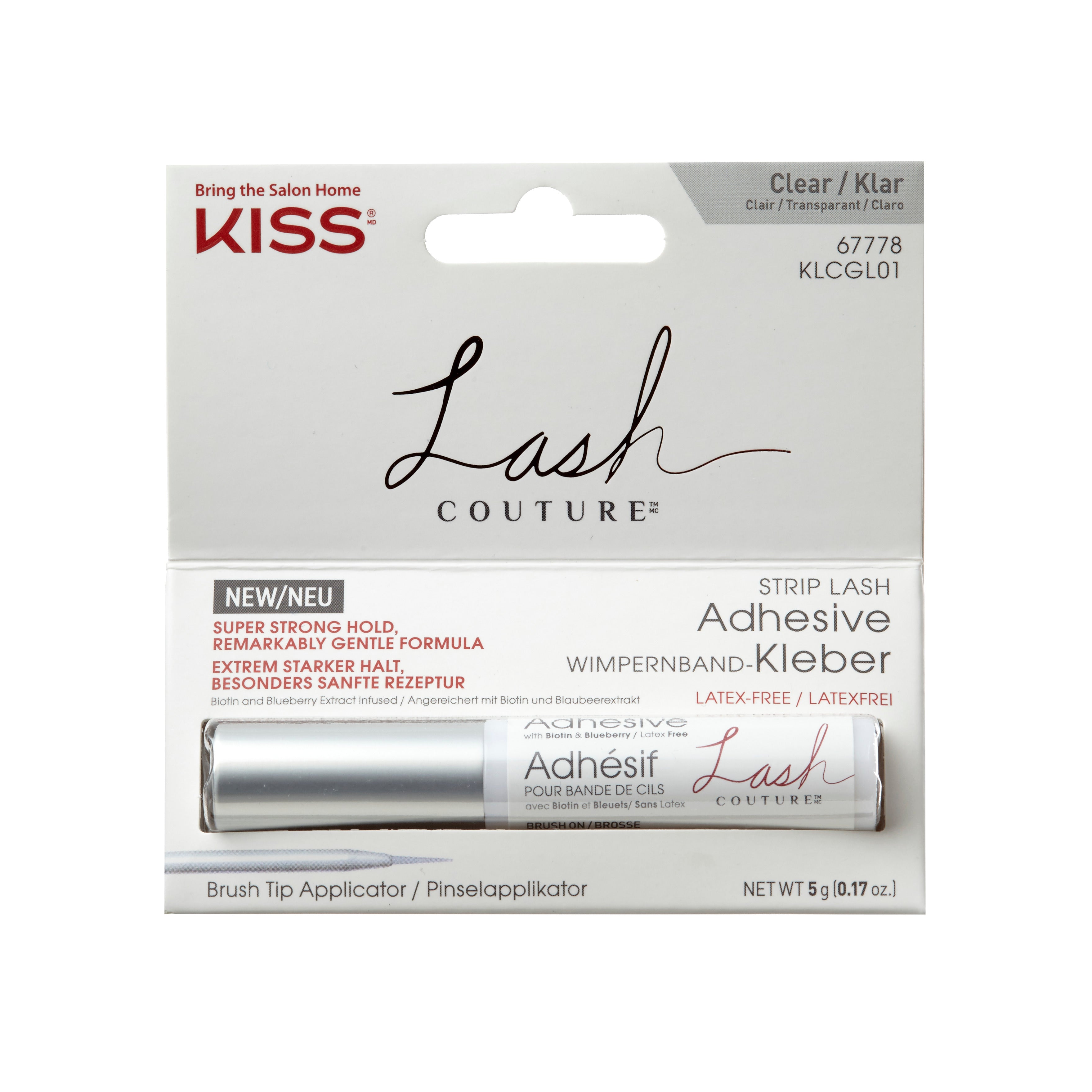 KISS Lash Couture Latex-Free Super Strong Strip Eyelash Adhesive, 5 g (0.17 oz.) - Clear