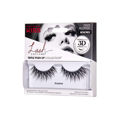 KISS Lash Couture Triple Push-Up Fake Eyelashes, Style ‘Brassiere’ - 1 Pair